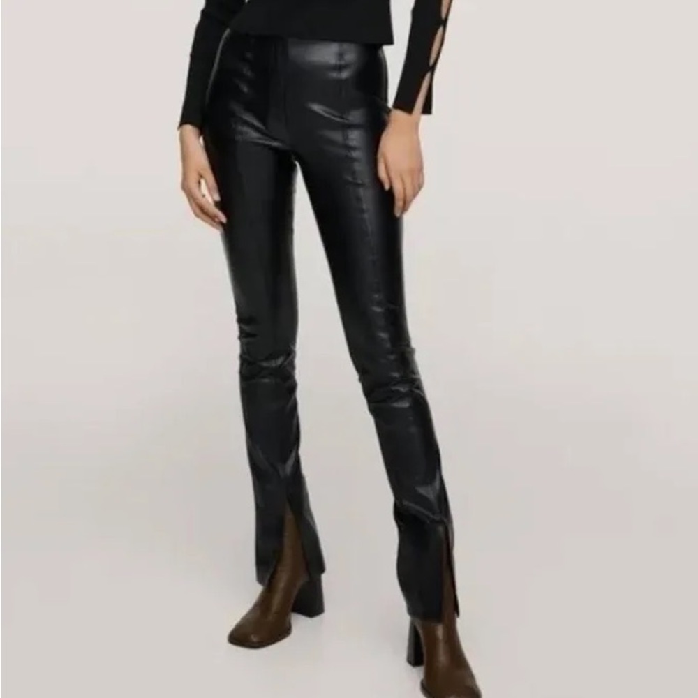 NWT mango faux leather pants